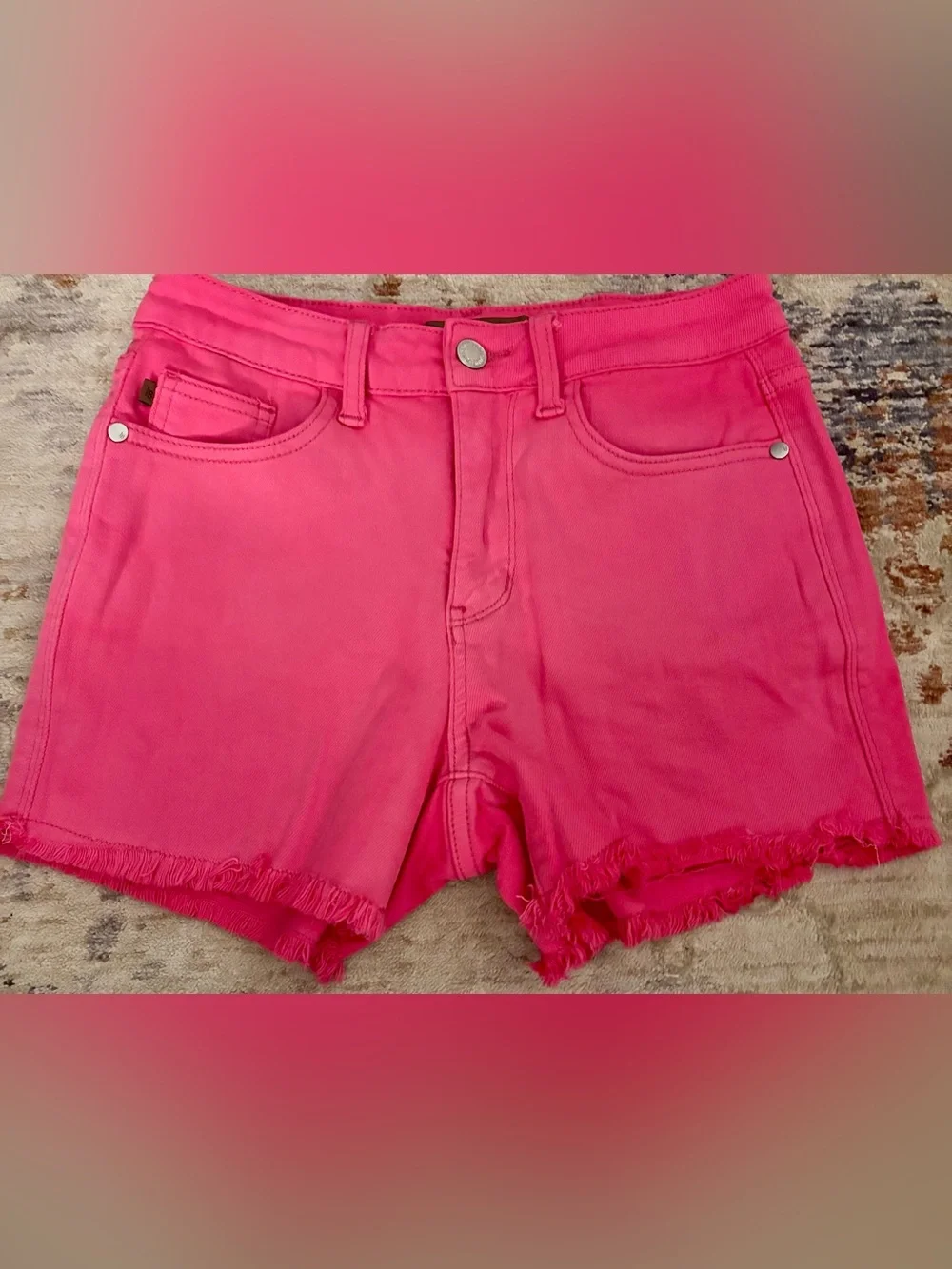 Judy Blue Hot Pink Cut Off Shorts